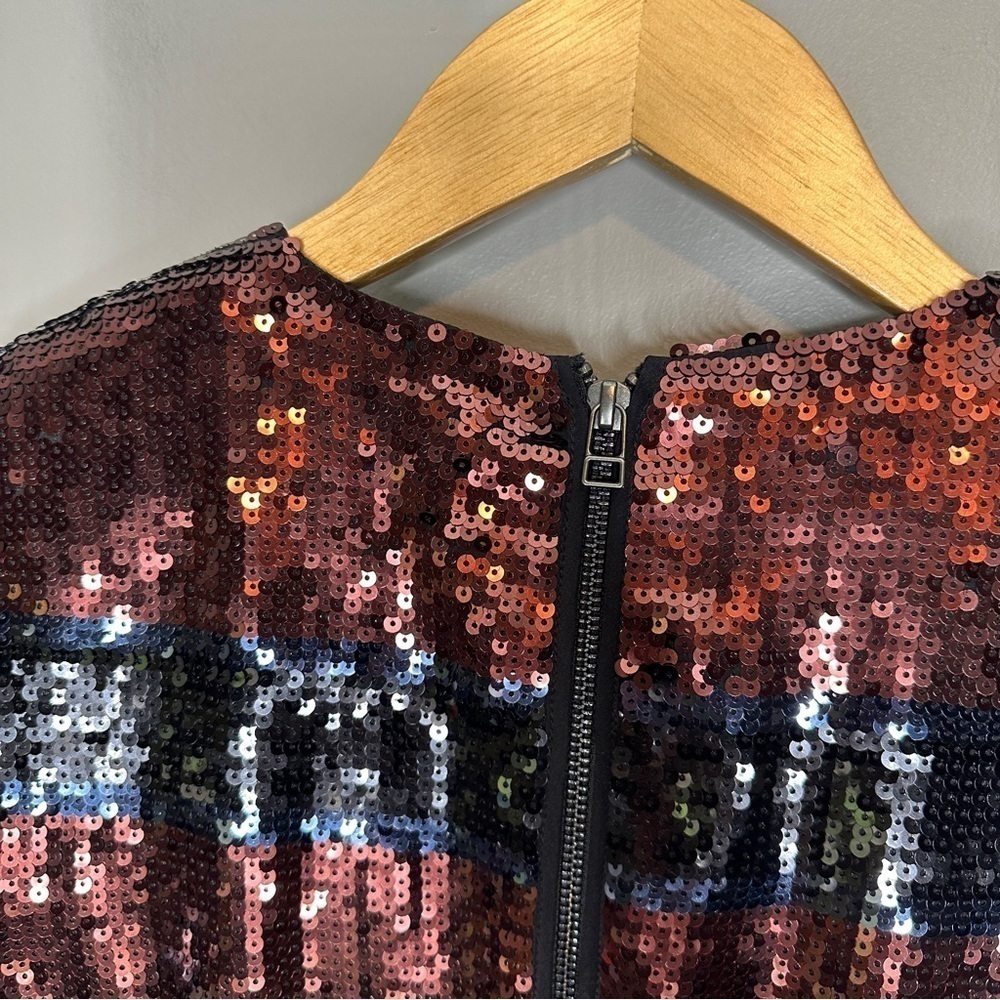 Veronica Beard Breakers jeweled- neck sequin mini dress - Picture 9 of 11